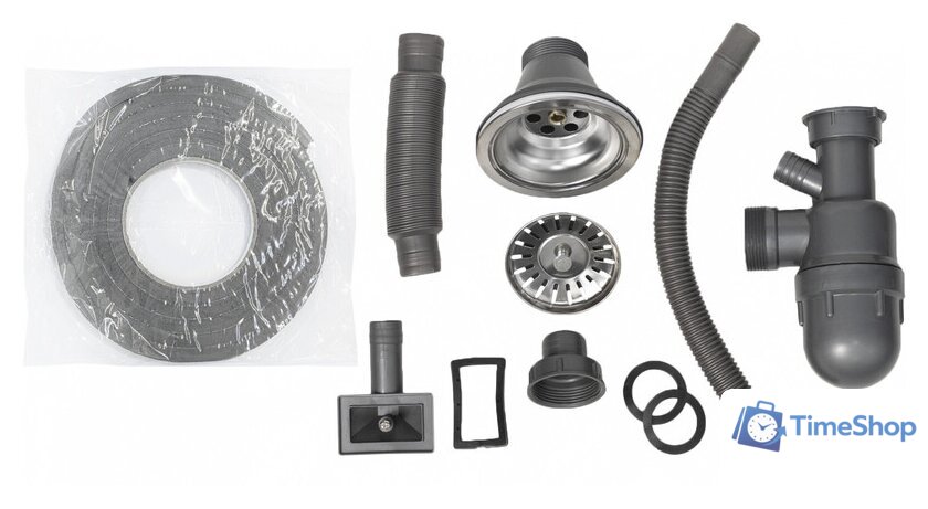 Кухонная мойка AKS Овальная 57x45 (матовый хром) - Изображение №3 — Интернет-магазин Time-Shop