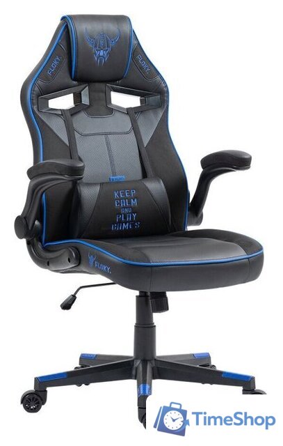 Игровое (геймерское) кресло FLOKY Asgard Blue (синий) - Изображение №1 — Интернет-магазин Time-Shop