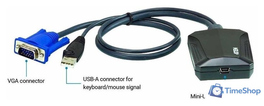 KVM переключатель Aten CV211CP - Изображение №2 — Интернет-магазин Time-Shop