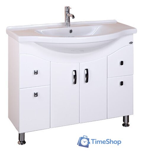  Onika Тумба под умывальник Эльбрус 100.13 (белый) [110008] - Изображение №1 — Интернет-магазин Time-Shop