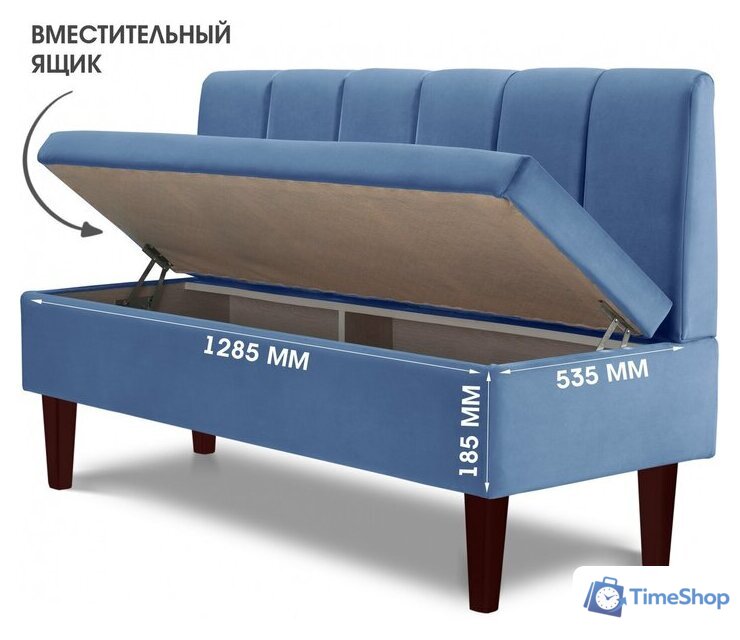 Диван Mio Tesoro Лео 1320 (Velutto 47/шоколад) - Изображение №6 — Интернет-магазин Time-Shop