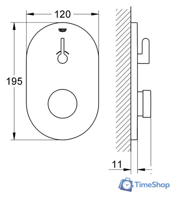 Смеситель без скрытого механизма Grohe Eurosmart Cosmopolitan T [36321000] - Изображение №2 — Интернет-магазин Time-Shop