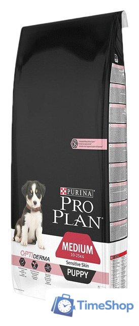 Сухой корм для собак Pro Plan Puppy Medium Sensitive Skin 12 кг - Изображение №1 — Интернет-магазин Time-Shop