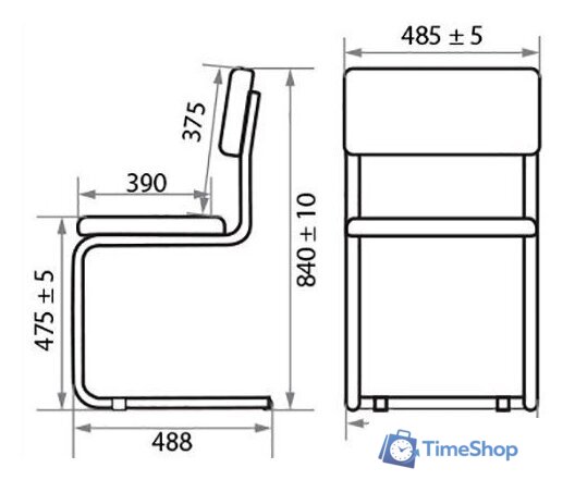 Офисный стул Белс Сильвия V 450320/V4 (кожзам черный) - Изображение №3 — Интернет-магазин Time-Shop