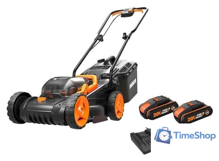 Газонокосилка Worx WG779E (с 2-мя АКБ) - Изображение №9 — Интернет-магазин Time-Shop