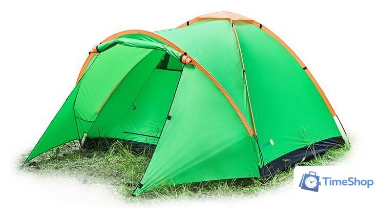 Треккинговая палатка Sundays Camp 4 (зеленый/желтый) - Изображение №5 — Интернет-магазин Time-Shop