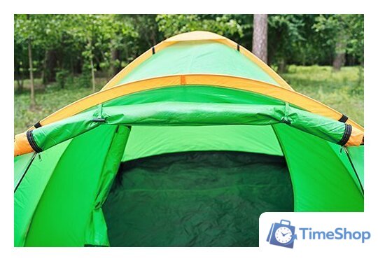 Треккинговая палатка Sundays Camp 4 (зеленый/желтый) - Изображение №4 — Интернет-магазин Time-Shop
