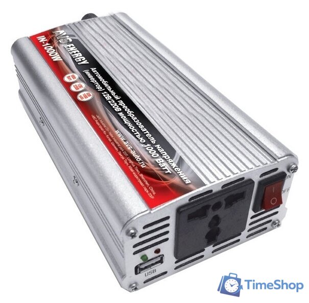 Автомобильный инвертор AVS AVS 24/220V IN-1000W-24 - Изображение №1 — Интернет-магазин Time-Shop
