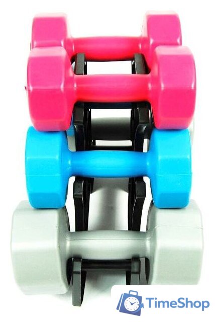 Гантельный ряд Atlas Sport Fitnes Composit 12 кг с подставкой (2x1кг+2x2кг+2x3кг) - Изображение №2 — Интернет-магазин Time-Shop