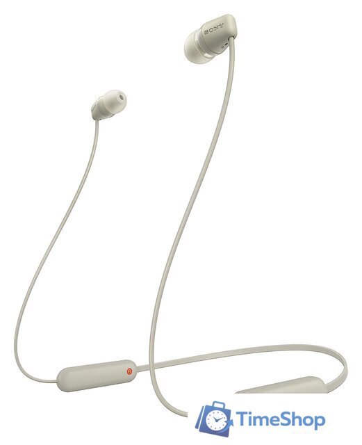 Наушники Sony WI-C100 (бежевый) - Изображение №1 — Интернет-магазин Time-Shop
