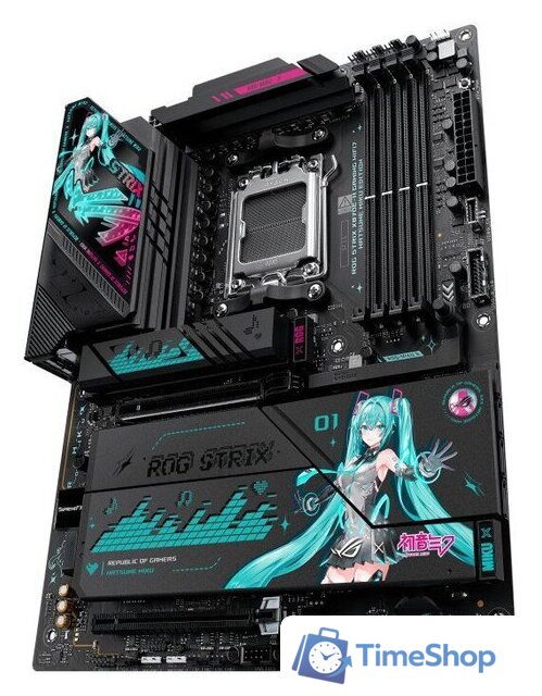 Материнская плата ASUS Rog Strix X870E-H Gaming WiFi7 Hatsune Miku Edition - Изображение №4 — Интернет-магазин Time-Shop