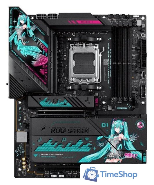 Материнская плата ASUS Rog Strix X870E-H Gaming WiFi7 Hatsune Miku Edition - Изображение №1 — Интернет-магазин Time-Shop