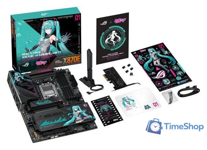 Материнская плата ASUS Rog Strix X870E-H Gaming WiFi7 Hatsune Miku Edition - Изображение №11 — Интернет-магазин Time-Shop