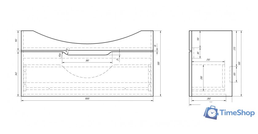  Dreja Тумба под умывальник Laguna 105 [99.0104] - Изображение №5 — Интернет-магазин Time-Shop