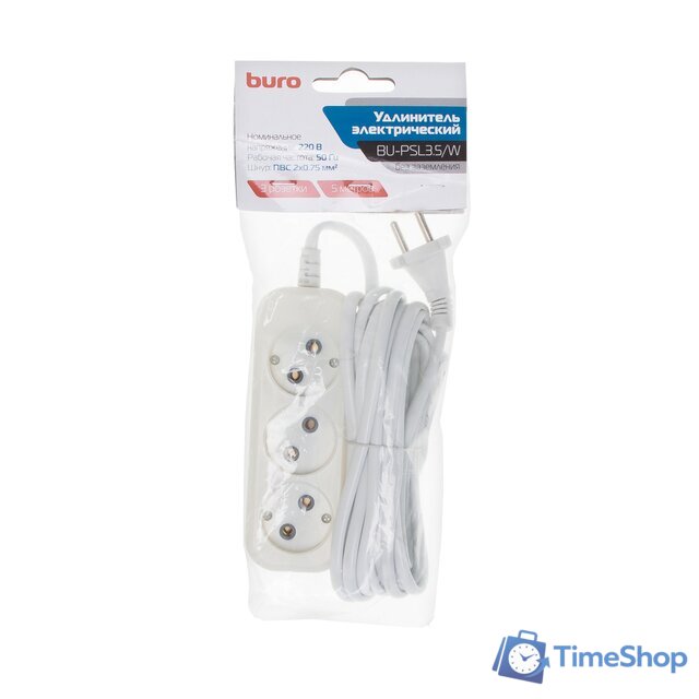 Удлинитель Buro BU-PSL3.5/W - Изображение №4 — Интернет-магазин Time-Shop