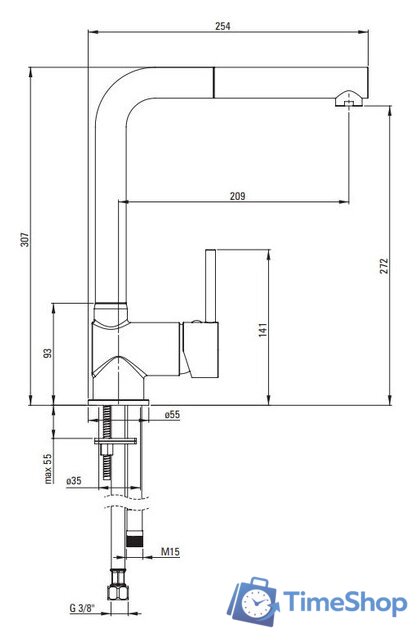 Смеситель Deante Aster Bianco BCA A73M - Изображение №6 — Интернет-магазин Time-Shop