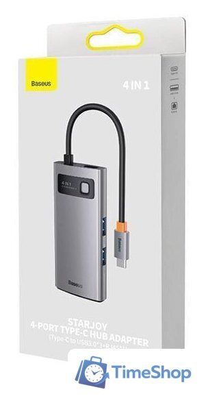 Док-станция Baseus StarJoy 4-Port Type-C Hub Adapter WKWG070113 - Изображение №3 — Интернет-магазин Time-Shop