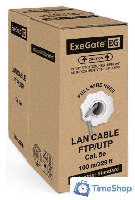 Кабель ExeGate UTP4-C5e-CCA-S24-IN-PVC-GY-100 UTP - Изображение №2 — Интернет-магазин Time-Shop