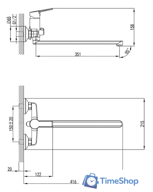 Смеситель Milardo Stripe STRSB02M10 - Изображение №3 — Интернет-магазин Time-Shop