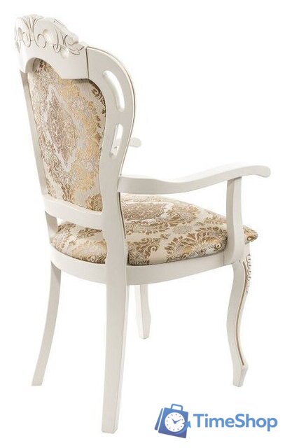 Стул с подлокотниками Woodville Bronte (молочный/патина) - Изображение №3 — Интернет-магазин Time-Shop