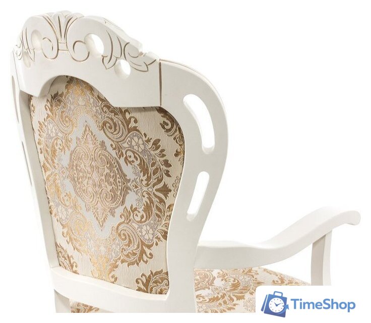 Стул с подлокотниками Woodville Bronte (молочный/патина) - Изображение №9 — Интернет-магазин Time-Shop