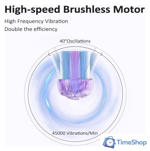 Электрическая зубная щетка JIMOK J6 (серебристый) - Изображение №5 — Интернет-магазин Time-Shop