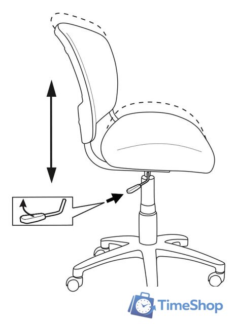 Компьютерное кресло Бюрократ CH-W296NX/26-24 (голубой) - Изображение №6 — Интернет-магазин Time-Shop