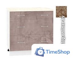 Шкаф напольный Кортекс-мебель Корнелия Лира НШ80р3ш (оникс/мадрид) - Изображение №1 — Интернет-магазин Time-Shop