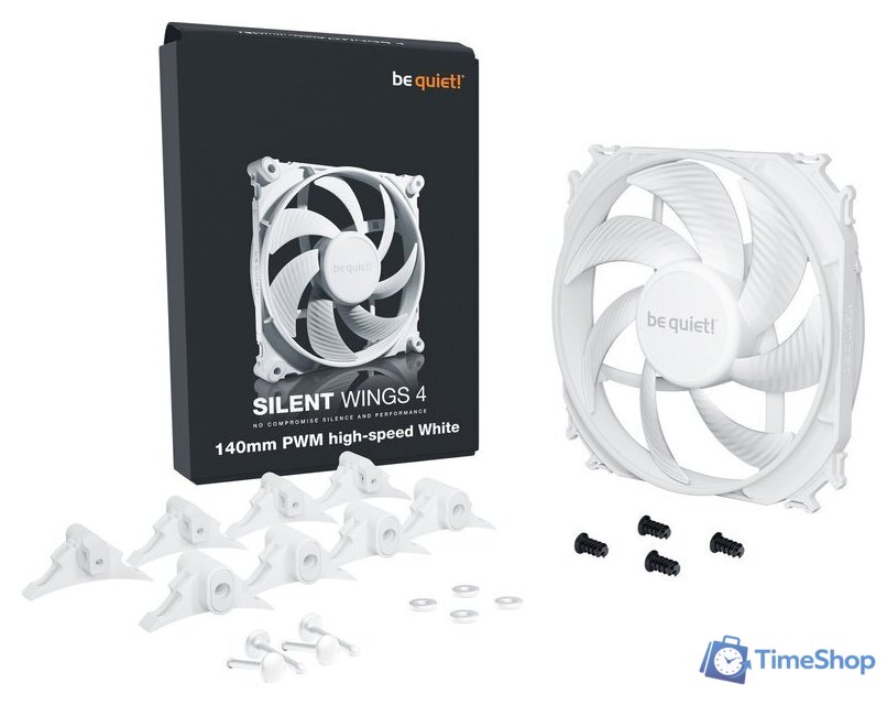 Вентилятор для корпуса be quiet! Silent Wings 4 140mm PWM HS White BL117 - Изображение №4 — Интернет-магазин Time-Shop