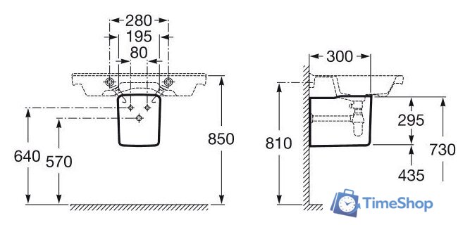 Полупьедестал для умывальника Roca The Gap 337471000 - Изображение №4 — Интернет-магазин Time-Shop