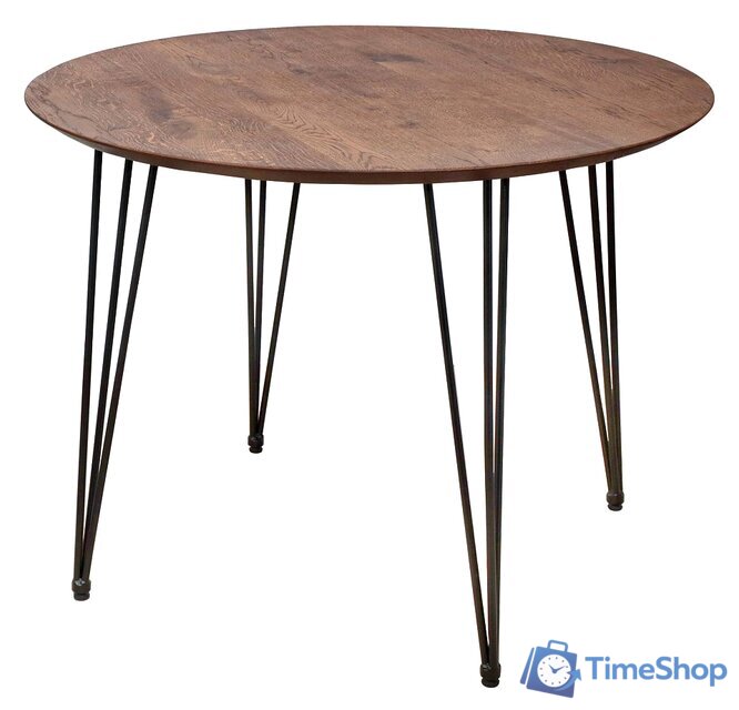 Кухонный стол ОКА Демавенд 100x74 (дуб мореный/черный) - Изображение №2 — Интернет-магазин Time-Shop