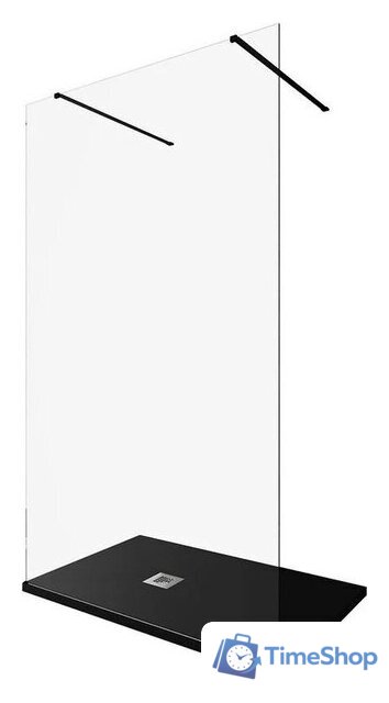 Душевая стенка Allen Brau Infinity 3.21039.BBA 323831 (черный браш) - Изображение №3 — Интернет-магазин Time-Shop