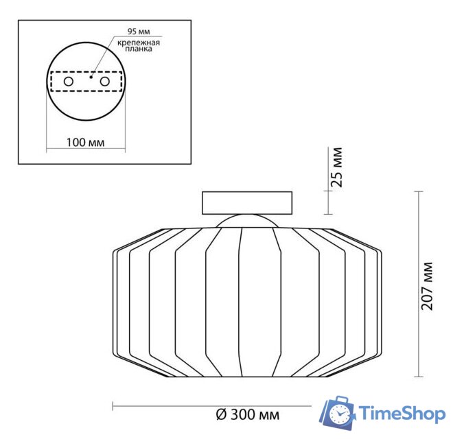 Люстра средней высоты Odeon Light Binga 4747/1C - Изображение №4 — Интернет-магазин Time-Shop