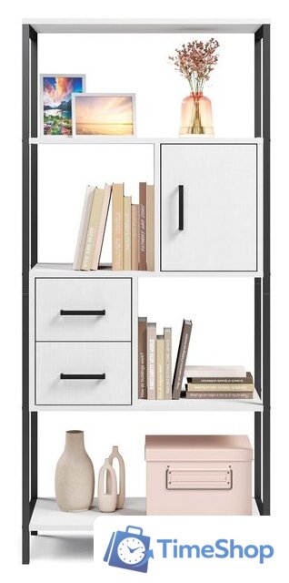 Стеллаж Mio Tesoro Cool Joy Loft (белый/черный) - Изображение №3 — Интернет-магазин Time-Shop