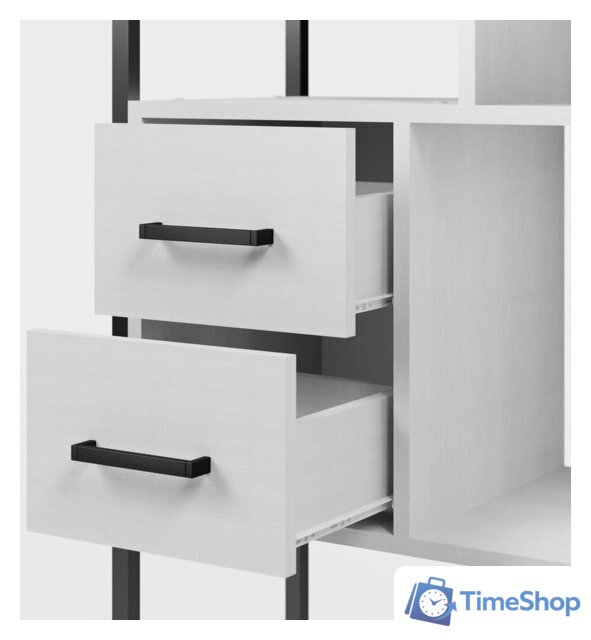 Стеллаж Mio Tesoro Cool Joy Loft (белый/черный) - Изображение №5 — Интернет-магазин Time-Shop