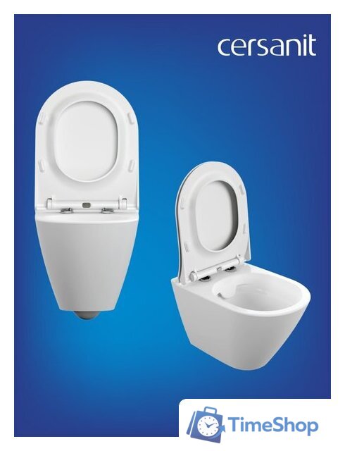 Унитаз подвесной Cersanit City Smart CO DPL EO Slim + VECTOR LP 64917 - Изображение №5 — Интернет-магазин Time-Shop