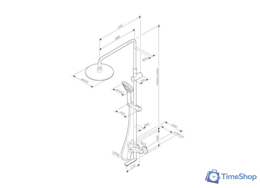 Душевая система  AM.PM Sunny F0785C900 - Изображение №9 — Интернет-магазин Time-Shop