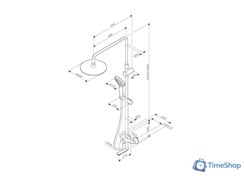 Душевая система  AM.PM Sunny F0785C900 - Изображение №9 — Интернет-магазин Time-Shop