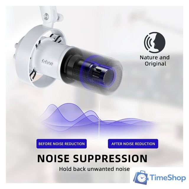 Проводной микрофон FIFINE T688 (белый) - Изображение №6 — Интернет-магазин Time-Shop