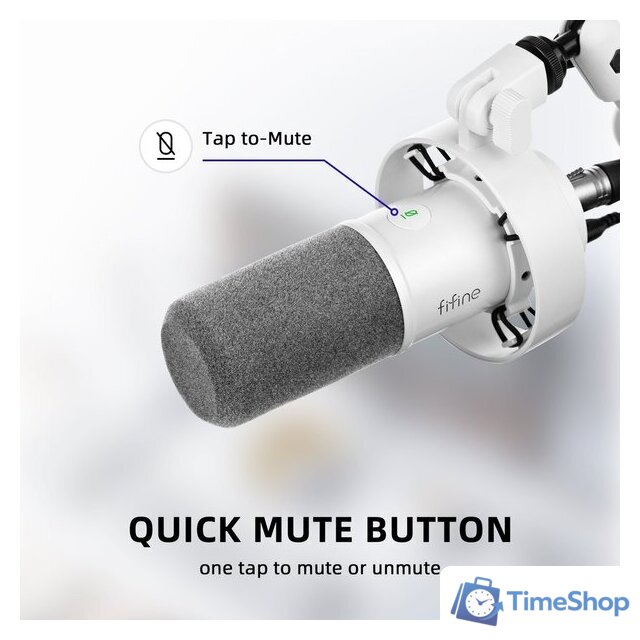 Проводной микрофон FIFINE T688 (белый) - Изображение №11 — Интернет-магазин Time-Shop