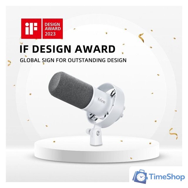 Проводной микрофон FIFINE T688 (белый) - Изображение №5 — Интернет-магазин Time-Shop