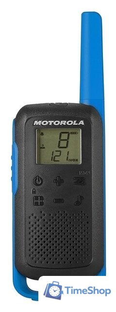 Портативная радиостанция Motorola T62 Walkie-talkie (черный/синий) - Изображение №2 — Интернет-магазин Time-Shop