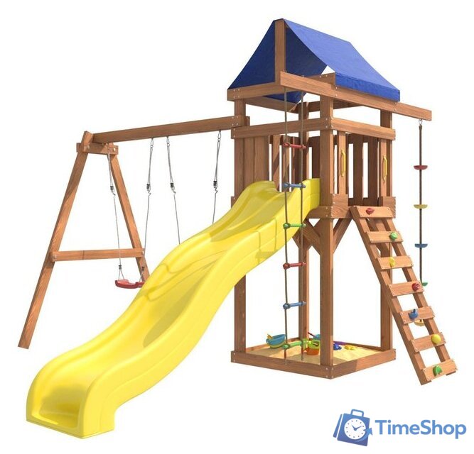 Игровой комплекс National Tree Company С качелями лодочка для улицы и дачи IgroWoods ДП-1 - Изображение №2 — Интернет-магазин Time-Shop