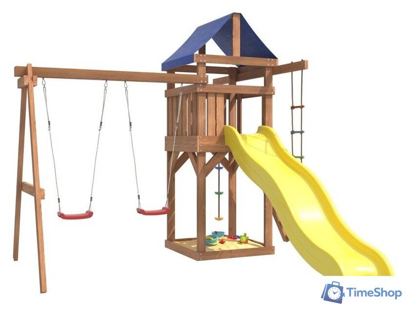 Игровой комплекс National Tree Company С качелями лодочка для улицы и дачи IgroWoods ДП-1 - Изображение №1 — Интернет-магазин Time-Shop