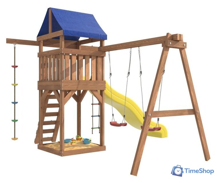 Игровой комплекс National Tree Company С качелями лодочка для улицы и дачи IgroWoods ДП-1 - Изображение №4 — Интернет-магазин Time-Shop