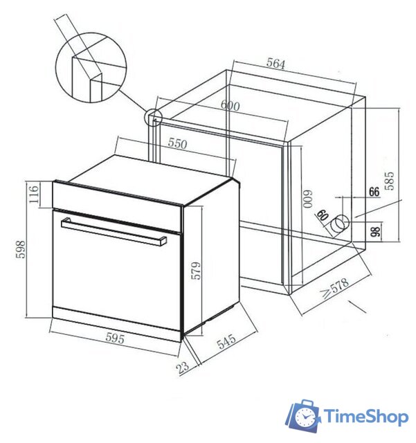 Электрический духовой шкаф ZorG FIN611 (черный) - Изображение №5 — Интернет-магазин Time-Shop