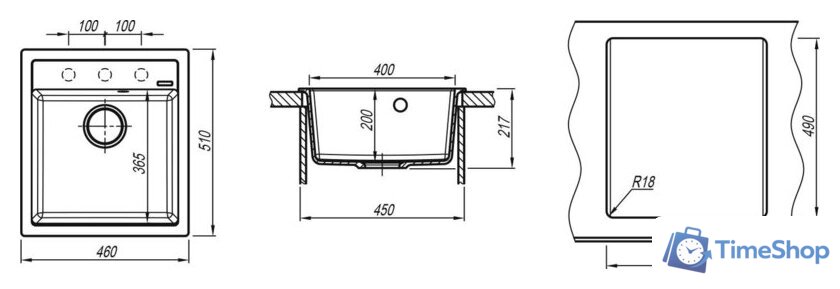 Кухонная мойка Florentina Липси 460 (бежевый) - Изображение №2 — Интернет-магазин Time-Shop