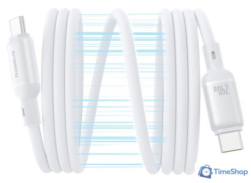 Кабель Baseus PicoGo USB Type-C - USB Type-C (1 м, белый) - Изображение №1 — Интернет-магазин Time-Shop