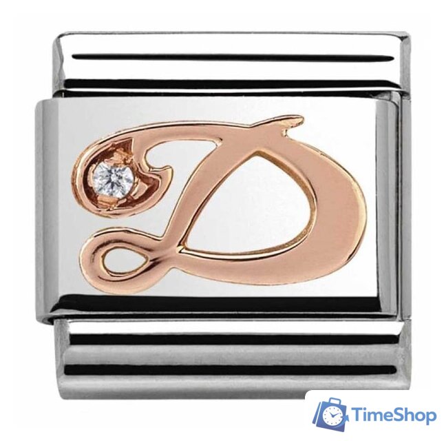 Звено для браслета NominatioN Буква D 430310/04 - Изображение №1 — Интернет-магазин Time-Shop