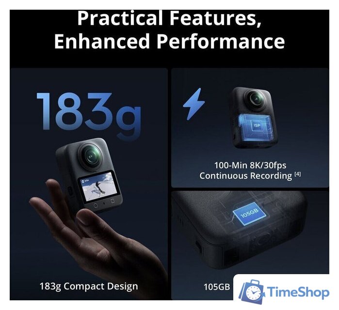 Экшен-камера DJI Osmo 360 Standard Combo - Изображение №17 — Интернет-магазин Time-Shop